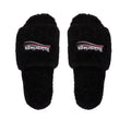 Faux Fur Slip-On Slides – Cozy Comfort Flat Sandals